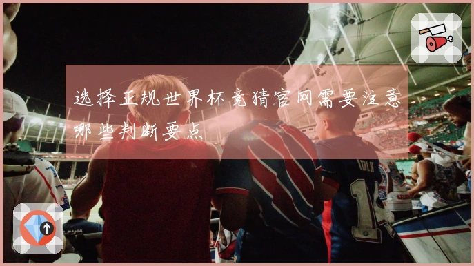 选择正规世界杯竞猜官网需要注意哪些判断要点